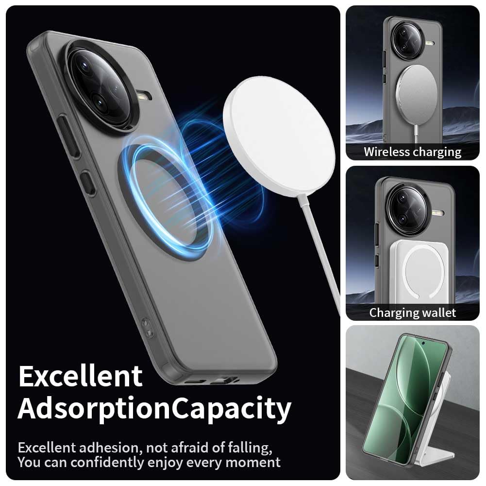 HAOYE Cover Magnetica Per Xiaomi 15 Ultra 5G – Custodia Sottile TPU+PC Opaca, Antiurto, Compatibile MagSafe, Blu - 3