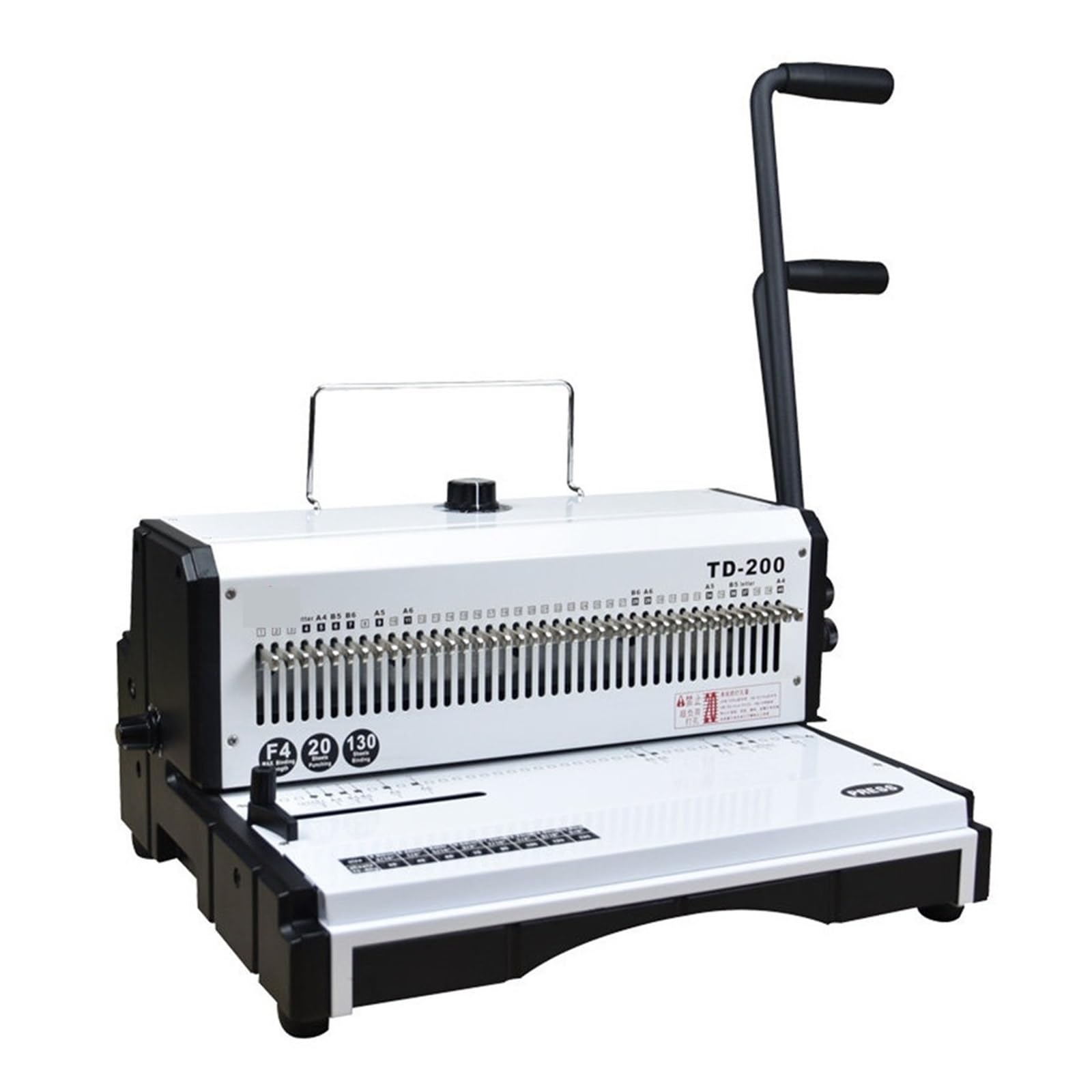 Rilegatrice, Rilegatrice manuale professionale F3, macchina rilegatrice TD-200, 40 fori, 3:1, perforatrice 20, rilega 130 fogli, ufficio, scuola