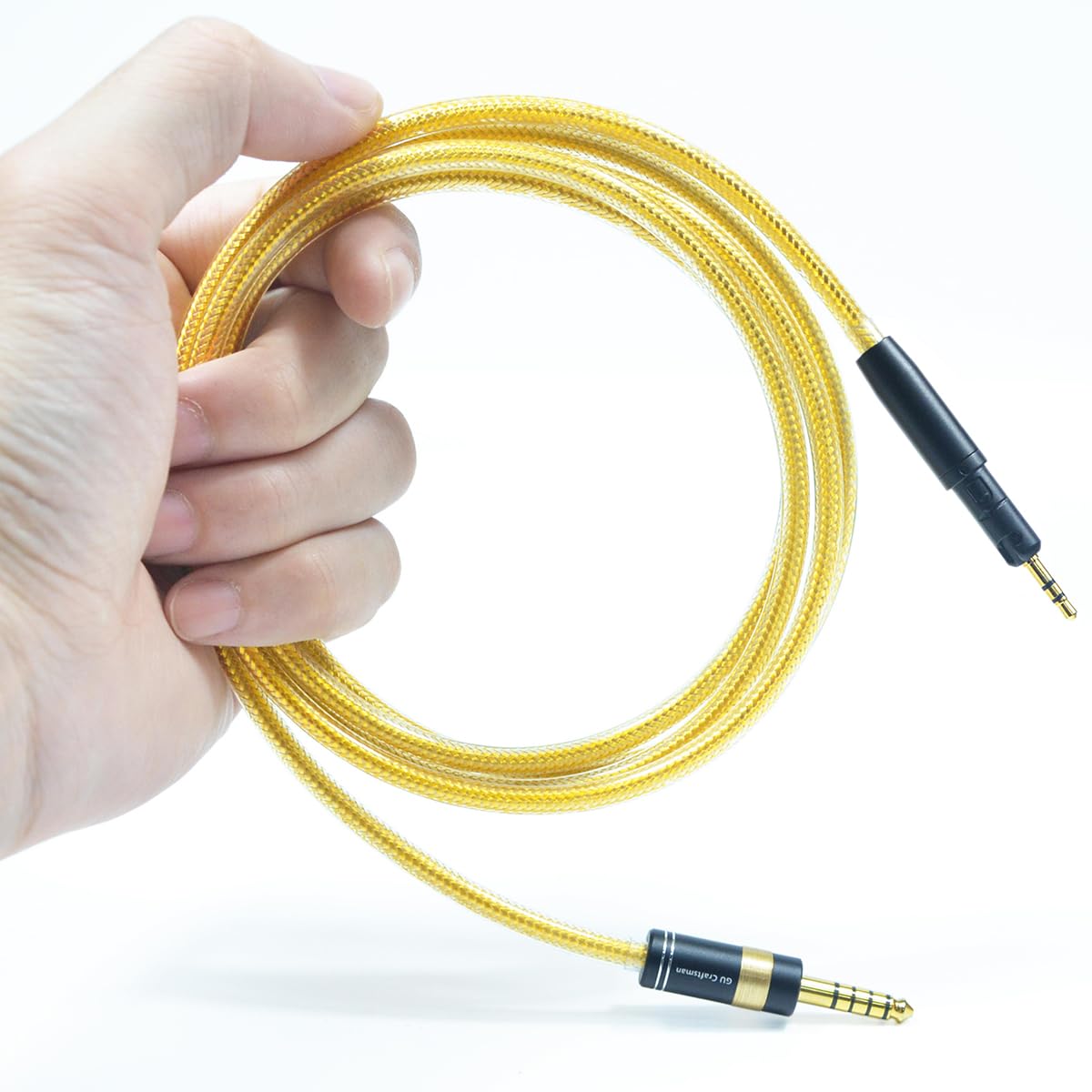 6N OFC Silver-Plated with Metal Shielding Layer 4.4mm 3.5mm Headphone Upgrade Cable for Audio Technica ATH-R50x ATH-M50X ATH-M40X ATH-M60XA ATH-M70X ATH-M60X ATH-PRO7X (4.4mm Plug)