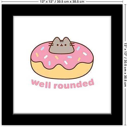 Miniatura 6 de Trends International Gallery Pops Pusheen - Well Rounded Wall Art, Black Framed Version, 12" x 12" Gallery Pops Wall Art