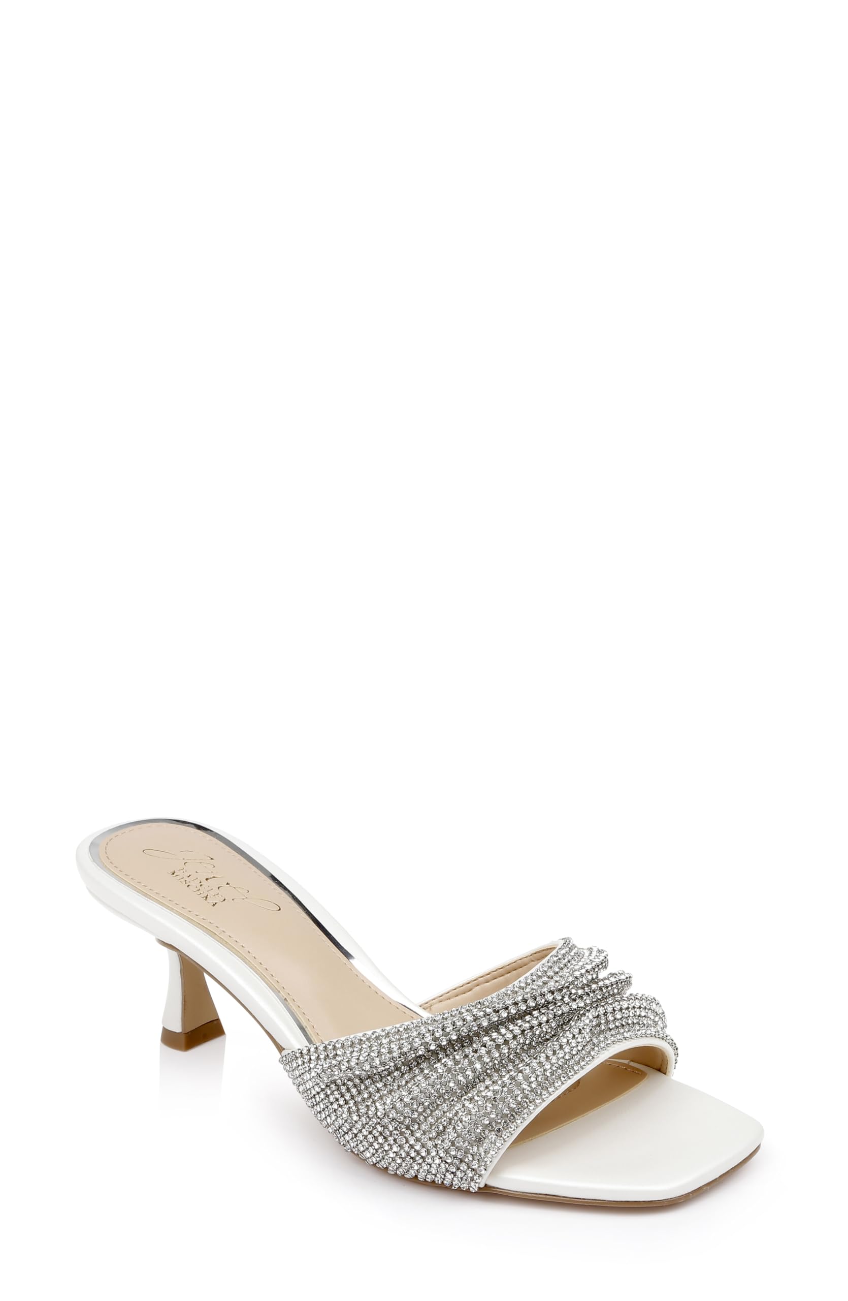 Jewel Badgley MischkaHumor Crystal Mules with Kitten Heel