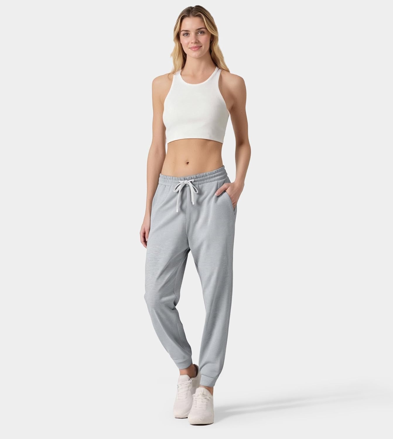 Fioboc Women's Joggers Pants with Pockets, Drawstring Running Sweatpants for Women Lounge Athletic Workout Jogging - Image 4