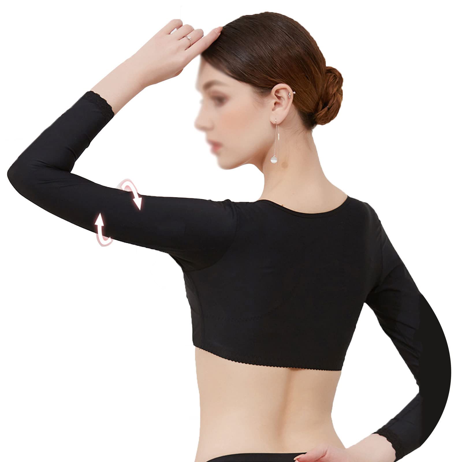 Chest brace à manches longues noir 3XL pour corriger la posture