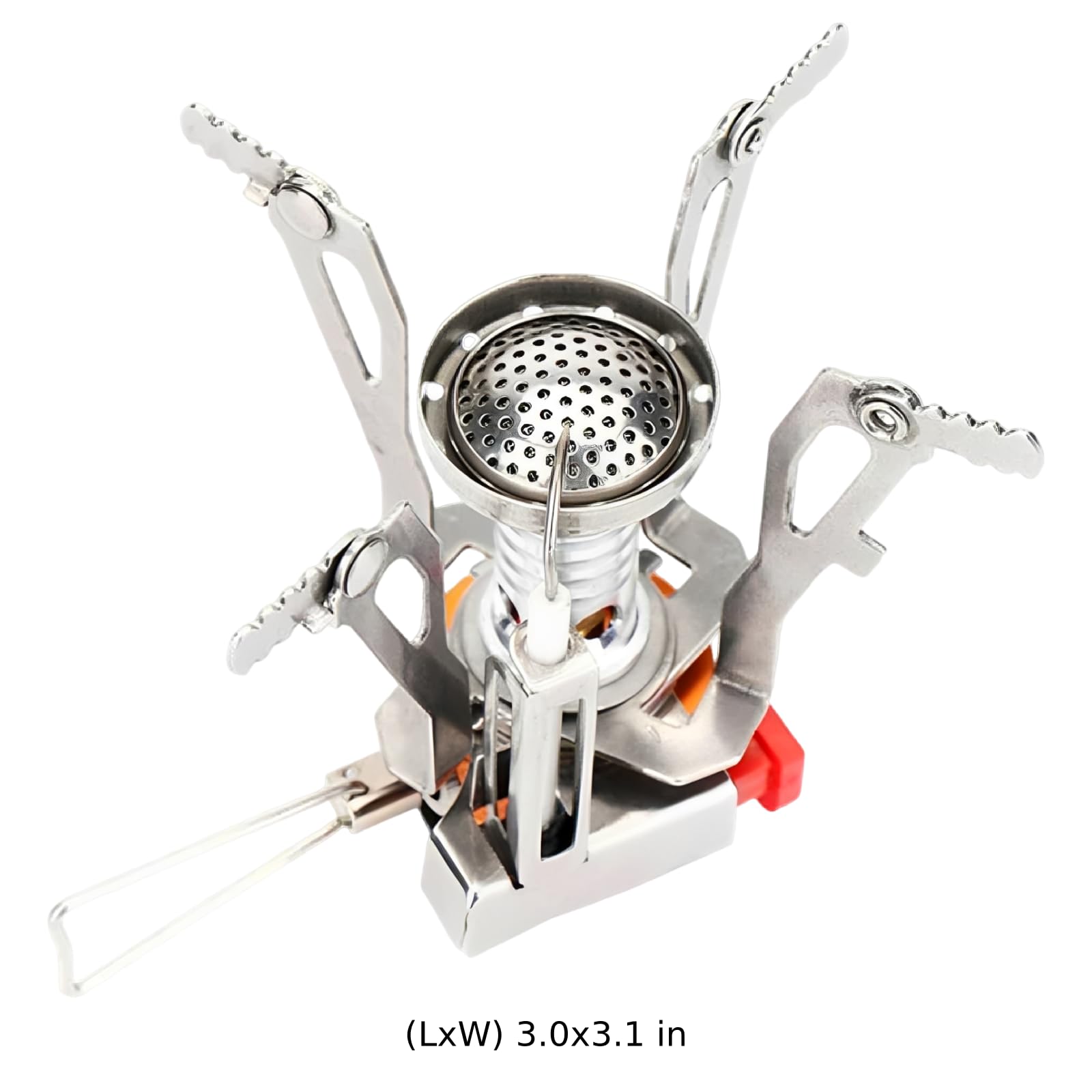 Confezione da 2 fornelli da campeggio per esterni, con accensione elettronica, mini fornello a gas pieghevole, 95 g, ultraleggero, per escursioni, trekking e picnic, per pentole fino a 20 cm, facile