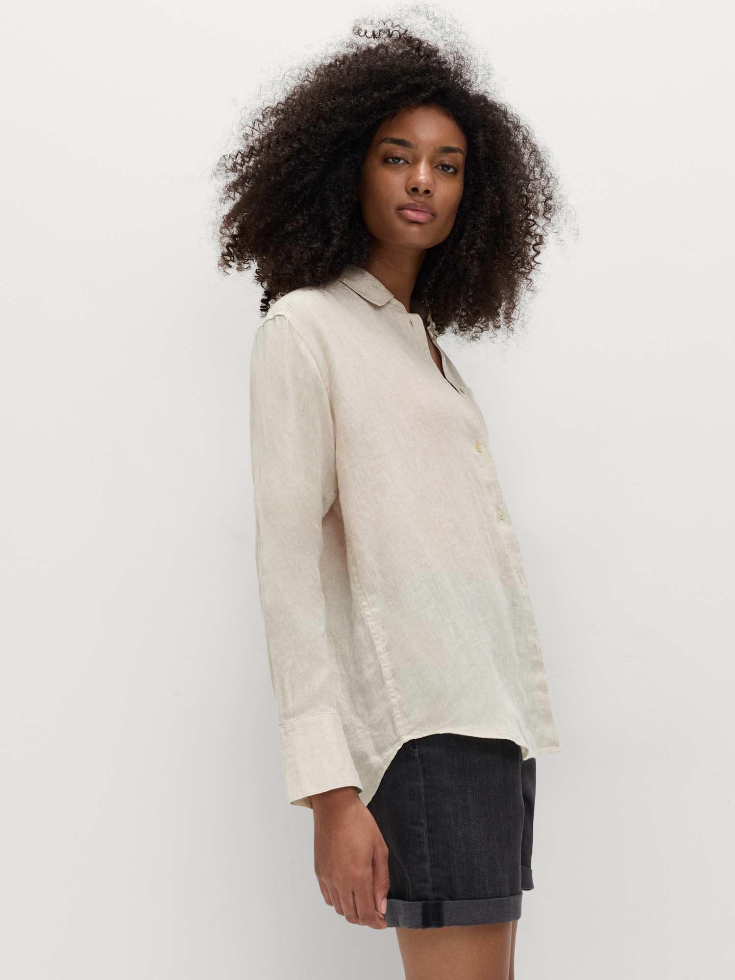 Marks & Spencer Donna Linen Camicia – vestibilità Regolare