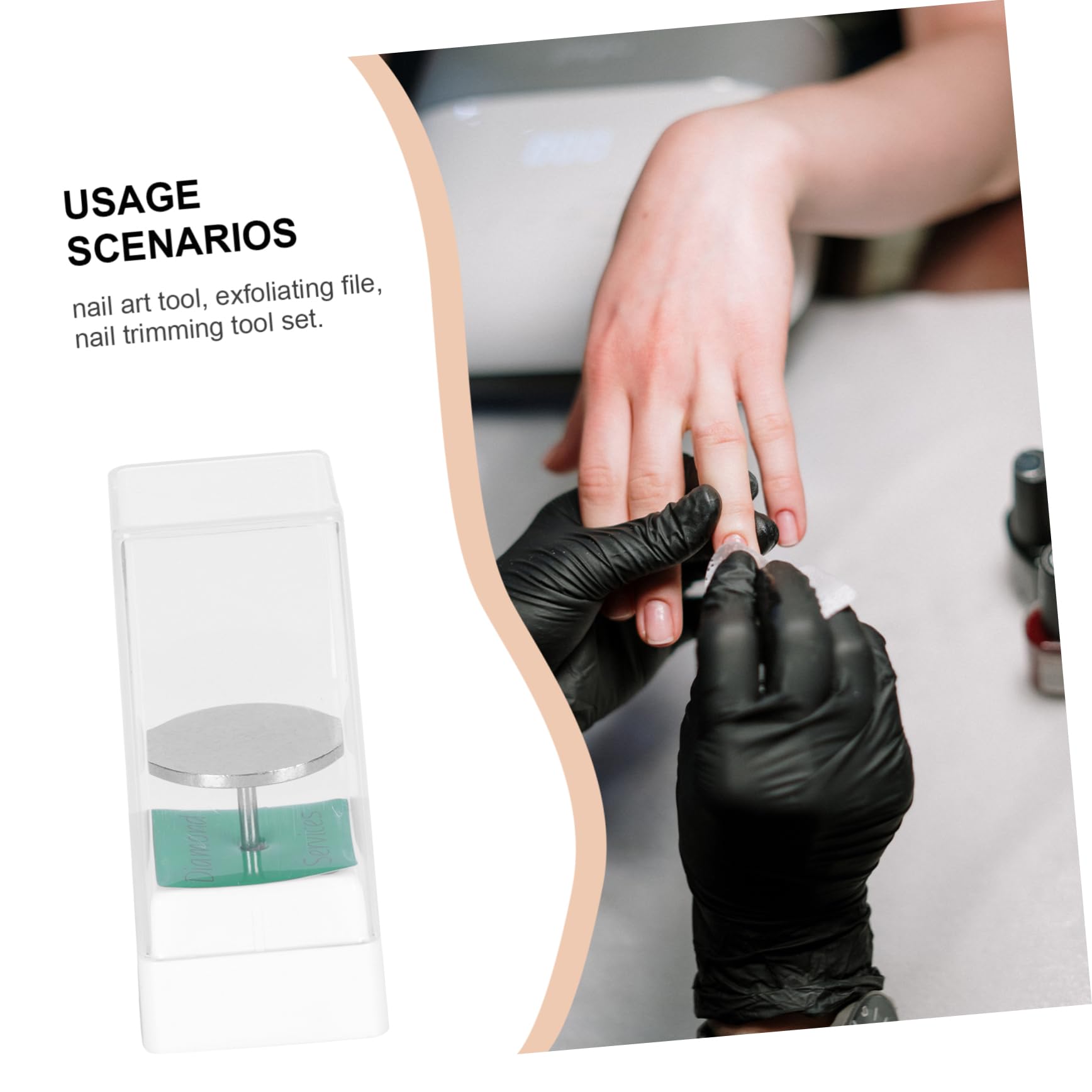 Healeved 4pezzi Macchina Elettrica Per Lucidare Unghie Con Ricambi Per Rimozione Calli Professionale Per Manicure e Pedicure