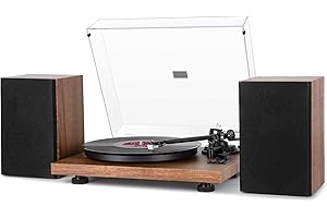 1 by One Superior Audio Experience Record Player with Speakers