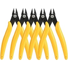 قواطع Micro Flush 5 Pack ، قاطعة أسلاك مع زنبرك داخلي ، قواطع قطرية للإلكترونيات ، أسلاك تسخين ، نموذج Sprue ، قناص أسلاك نحاسية ناعمة أصفر