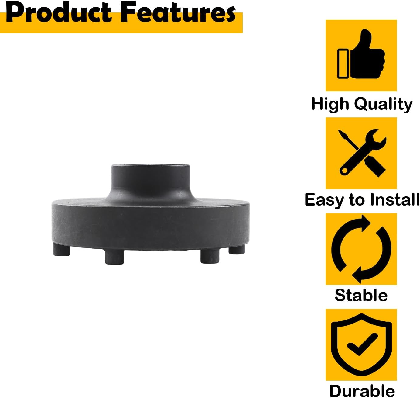 Axle Hub Nut Socket Tool for Dodge/Ram 1500-5500 (2006-2014), Fits Chassis D2 DC DD DH DJ DP DR DS SR, Replaces 8954A 8954 W83009 5045 – 6-Lug, 10.5"/11.5" Axles, 1/2" Drive Manual Use