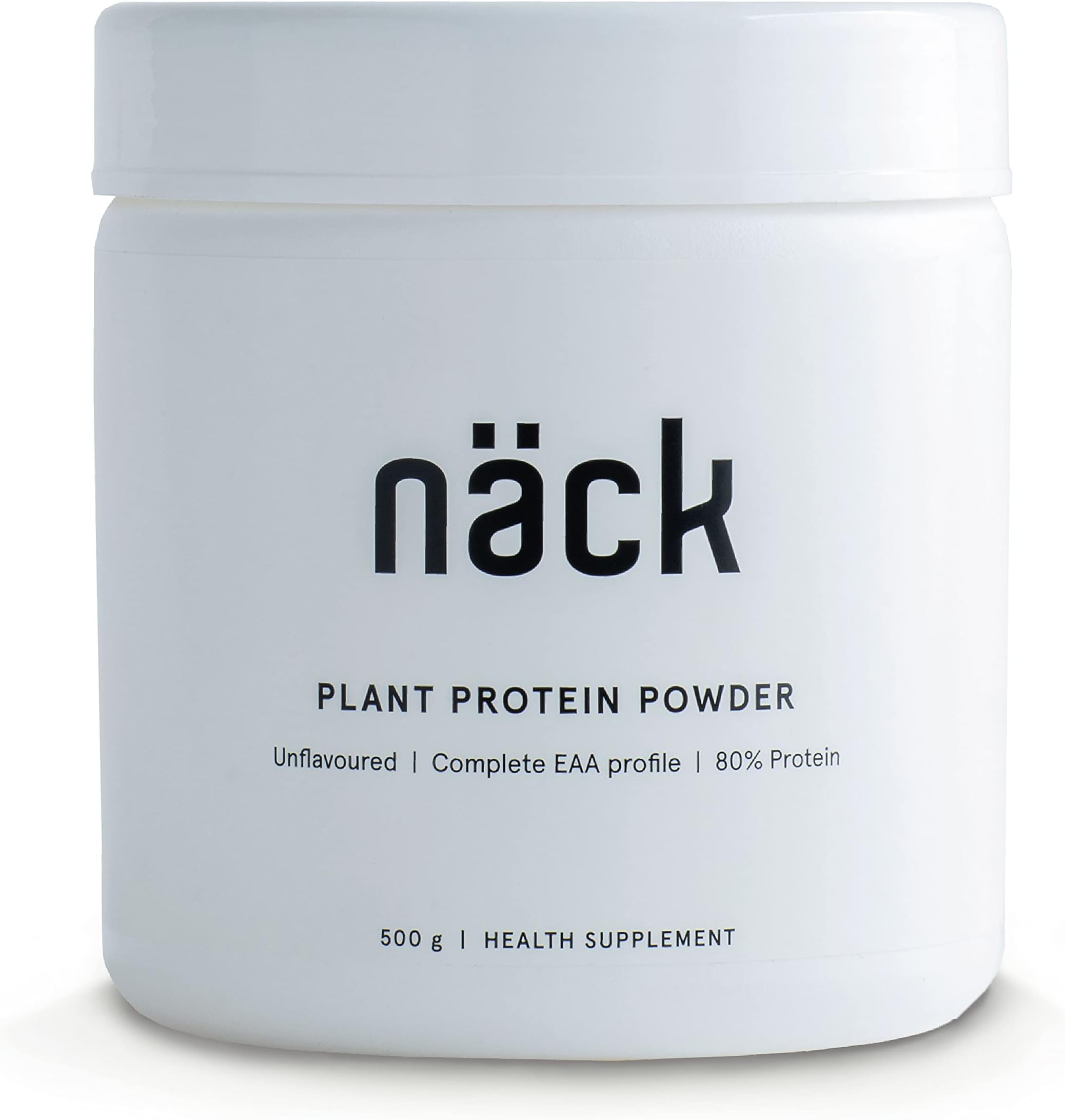 Näck Plant Protein Powder, 500g | Unflavoured | 80% Protein | 24g Protein | Complete Essential Amino Acid Profile 9.7g EAA, 4.5g BCAA | Vegan | Gluten-Free | Non-Dairy