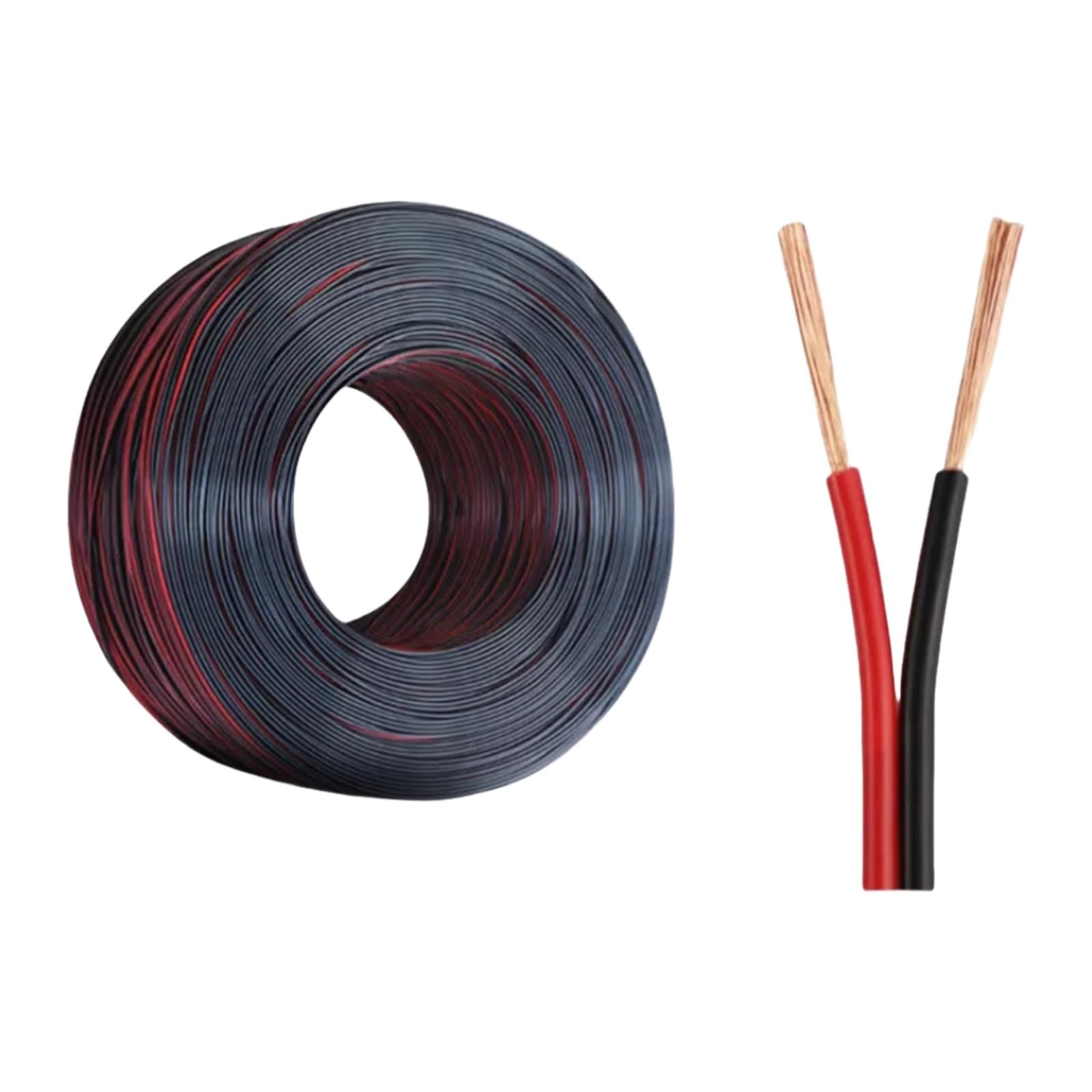 Elektrokabel 5/10 m B, 2 Leitungen, 12, 14, 16, 18, 20, 22 AWG, PVC, LED (Rot und Schwarz; 10 Meter; 16 AWG 1,0 mm²)