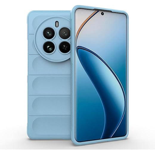 GRABIST Premium Protection Back Silicone Case, Compatible with Realme 12 Pro/Realme 12 Pro Plus, Magic Shield Shockproof, Camera Protection, for Realme P1 Pro 5G / Realme 12 Pro Plus 5G (light blue)