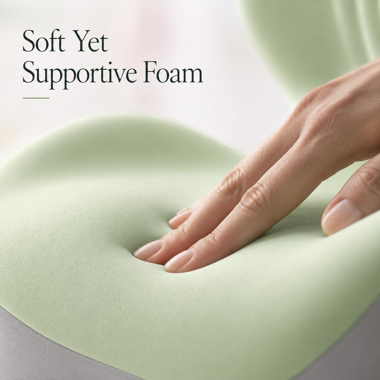 Cuscino Lombare Sedia Ufficio, Cuscino Ergonomico Sedia, Cuscino Integrato a Forma L con Memory Foam, Supporto Lombare e Apertura Traspirante per Coccige, per Sedia Ufficio, Sedile Auto