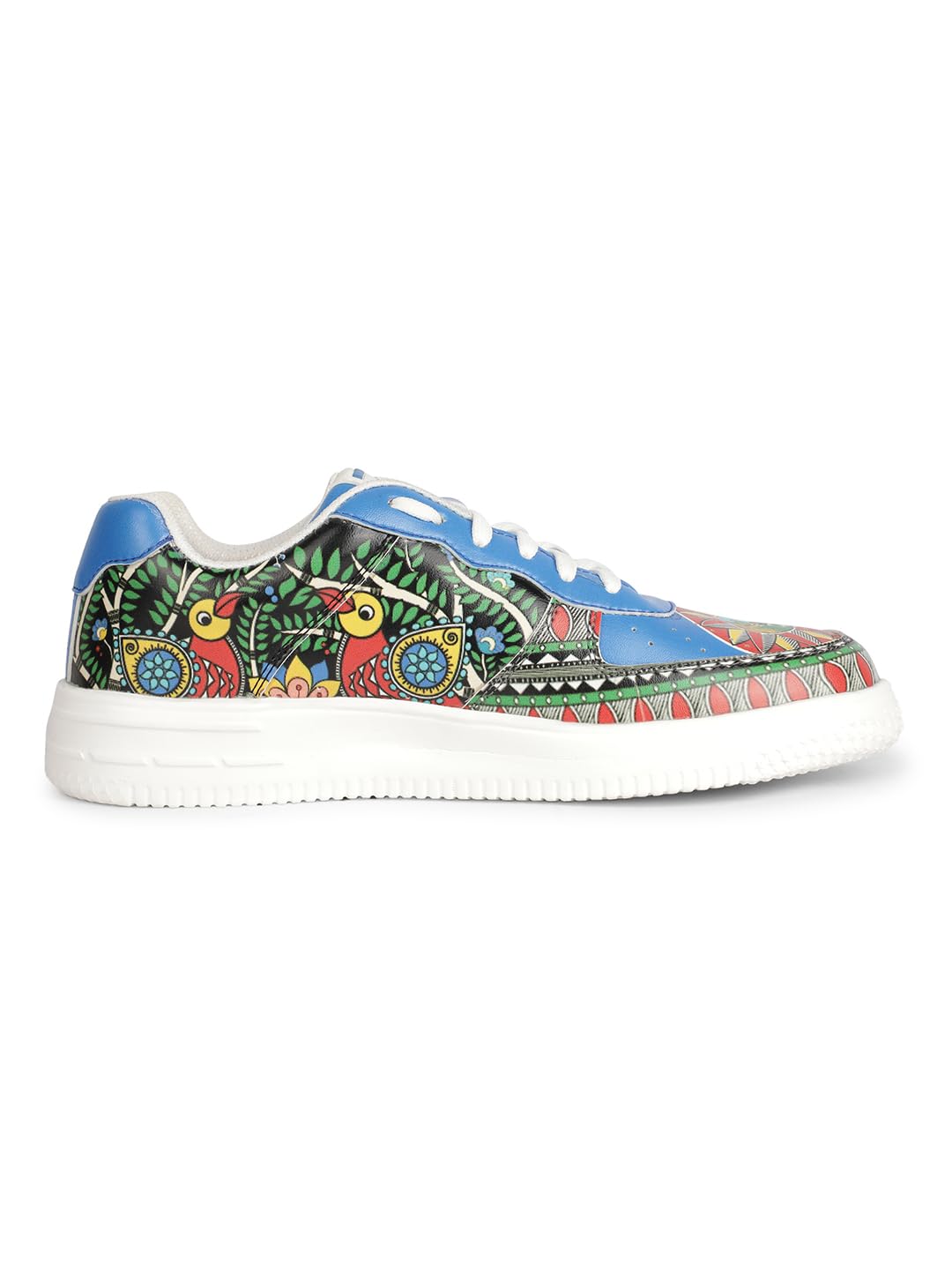 Liberty Leap7x MJH-M05 Madhubani Printed Sneakers for Men with PVC Upper | EVA Sole Casual Shoes with Lacing | Comfortable Footbed | Memory Foam Insole | Lightweight, Stylish & Modern (White - 7) (B0DCHF9MHL) Amazon Price History, Amazon Price Tracker