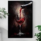 XINBAO Leinwandbild „Rotwein gießen“, elegantes 