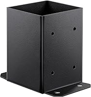 Vista 8 de Metty Metal Base de poste de 4 x 4, 10 soportes de base de poste, tamaño interior de 3.6 x 3.6 pulgadas, anclaje de poste resistente