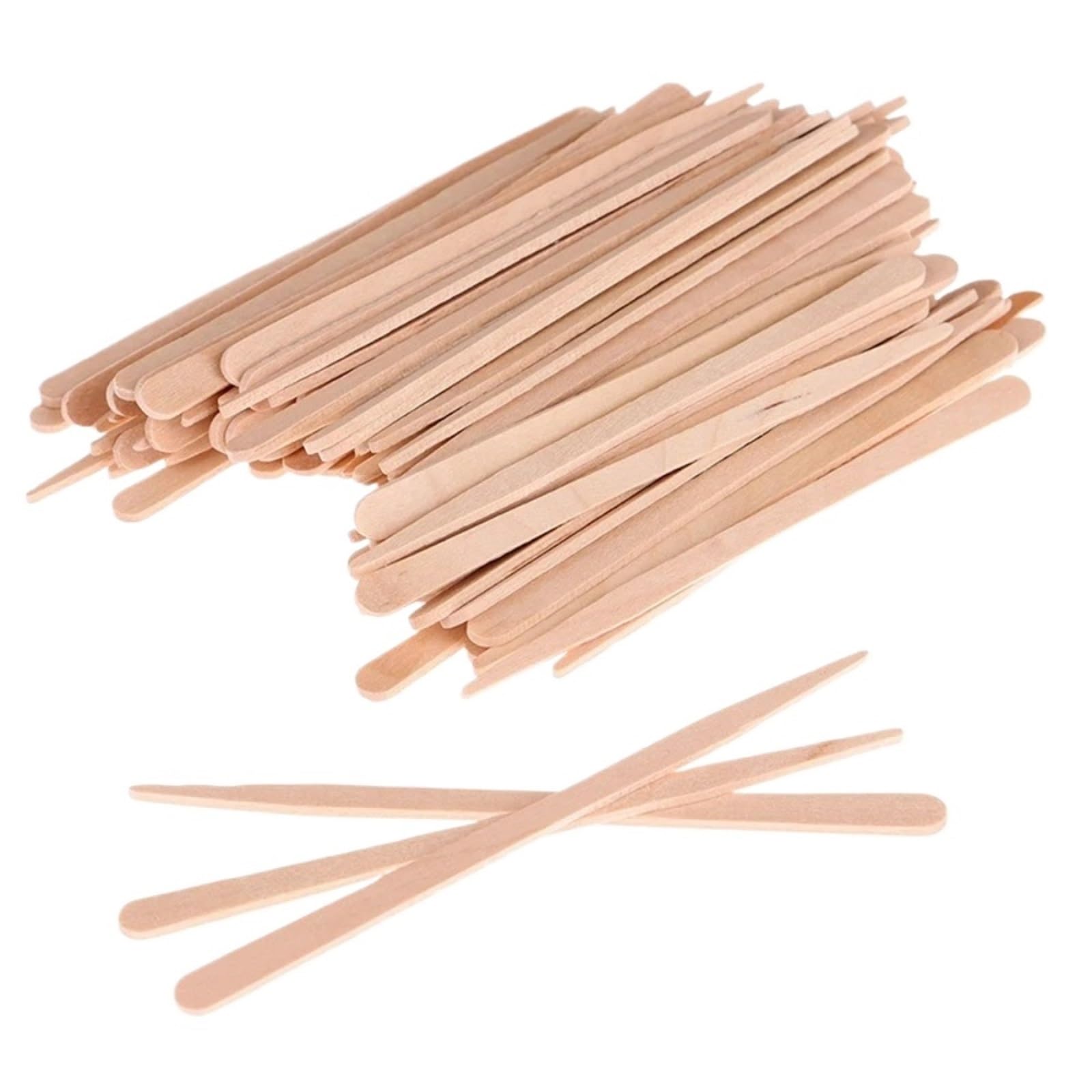 Lot de 1 000 petits bâtons d'épilation jetables en bois pour épilation à la cire du visage des sourcils (tête fine)
