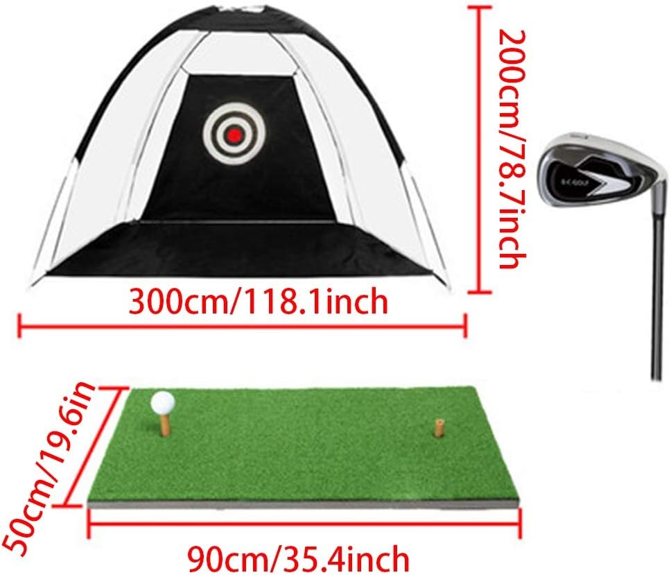 YOT Golf Hitting Net Mat Putter Set for Backyard Golf Practice Nets Driving Net Range Golf Training Aids Home Driving Range Golf with Carry Bag Suit for Indoor Outdoor Backyard : Sports & Outdoors