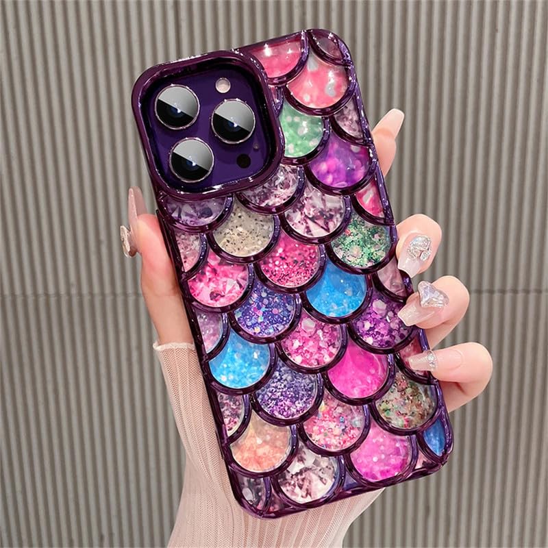 LuxuryKase LK093 Glitter Mermaid Fish Scale Pattern Soft Case Cover for Iphone 13 Pro (TPU | Blue) (B0CPPZVR3B) Amazon Price History, Amazon Price Tracker
