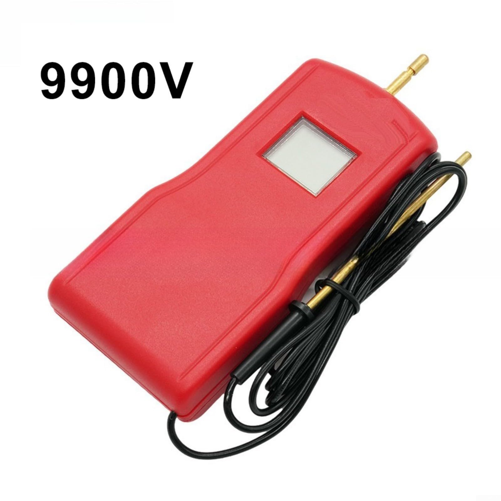 Tester elettrico per recinzioni con retroilluminazione | Misura fino a 15000 V per bovini e pecore, alloggiamento robusto per pascoli, tester di tensione rosso