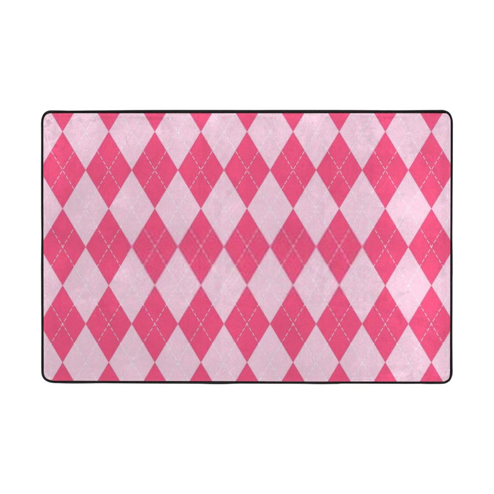 Tapis de Saint-Valentin velours corail rose 183x122 tapis salon argyle