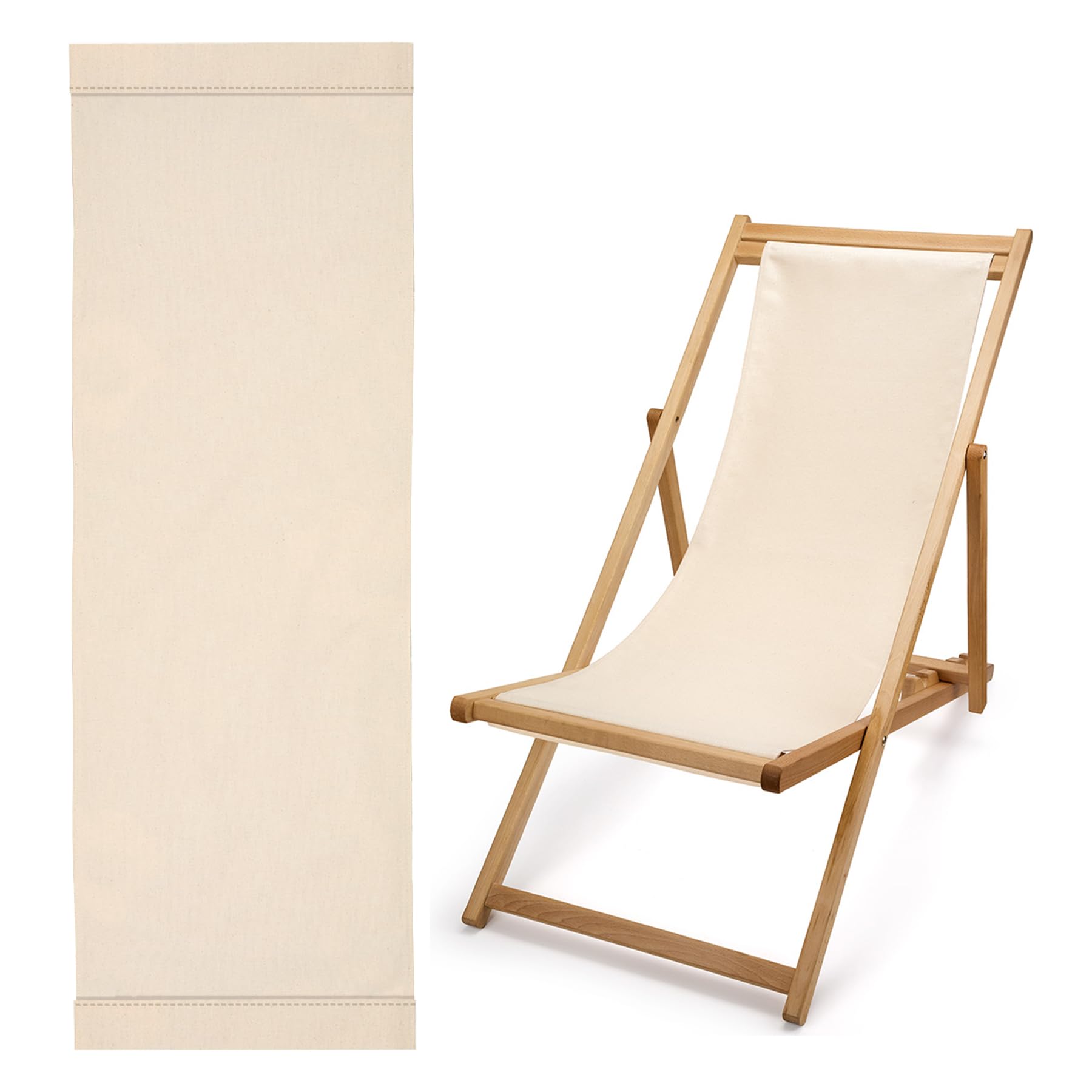 Tela de algodón Grueso de 125 x 43 cm, Tejidos de Repuesto para chileno de algodón Grueso Premium, Color Beige Crudo