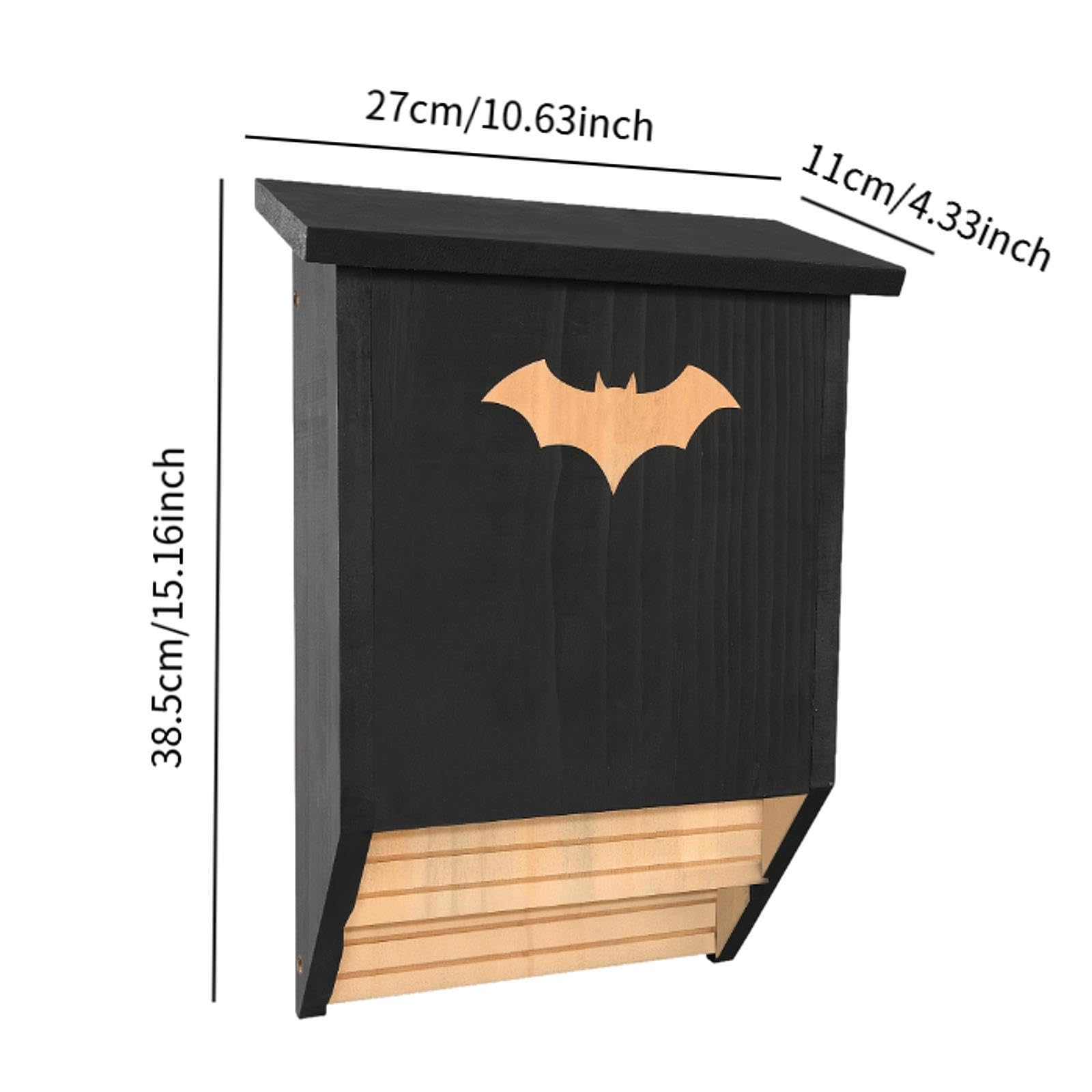 Casetta Per Pipistrelli In Legno Con Installazione Rapida | legno resistente, montaggio a parete, per giardino, stabile e durevole