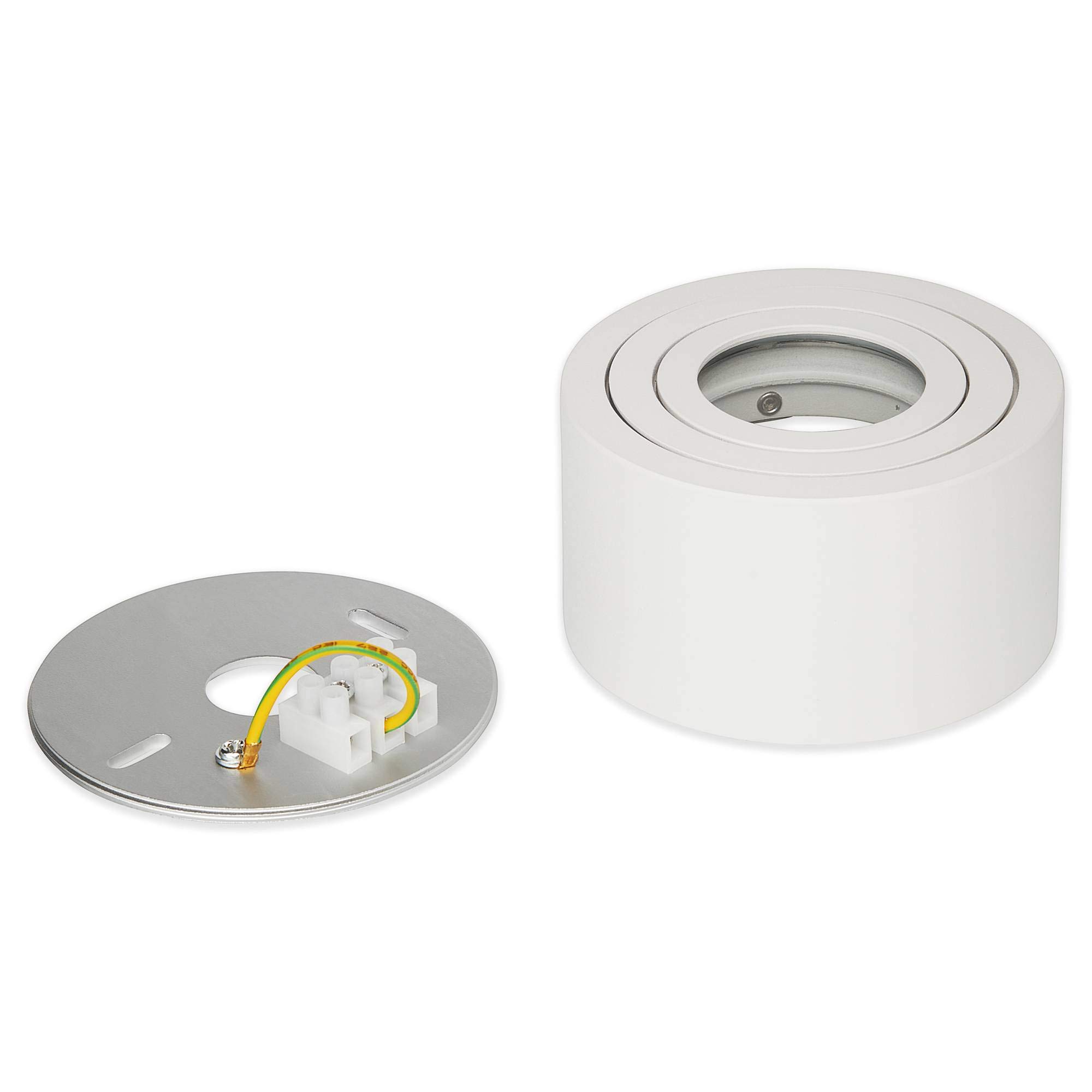 Minifoco LED empotrable IP44 redondo blanco 6,5 W blanco neutro 230 V – Foco de techo regulable para baño sauna exterior – Lámpara de montaje plana 90 mm