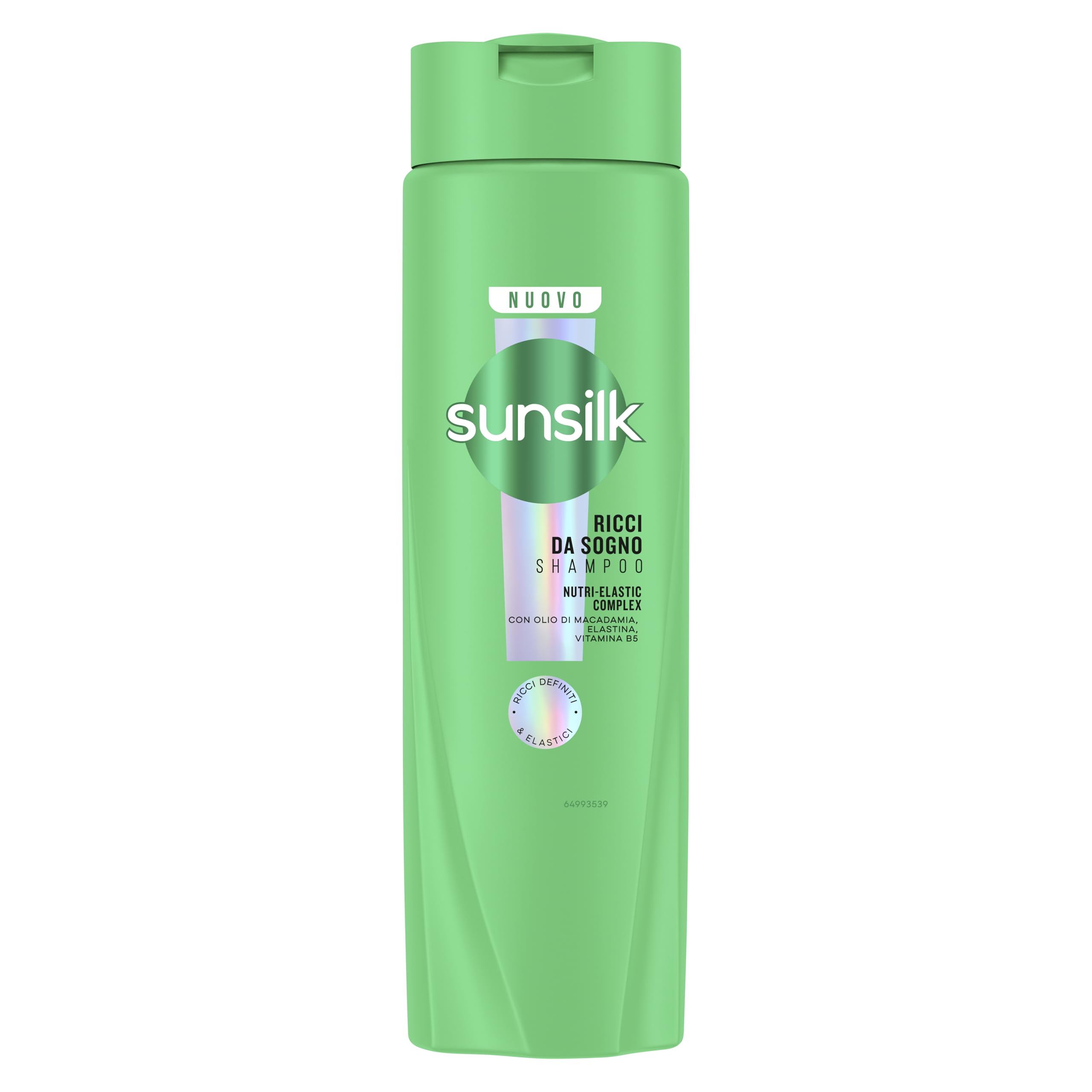 Sunsilk, Shampoo Ricci da Sogno, Shampoo per Capelli Ricci Definiti ed Elastici, Formula Arricchita con Nutri-Elastic Complex 250ml con Olio di Macadamia, Elastina e Vitamina B5, 250ml