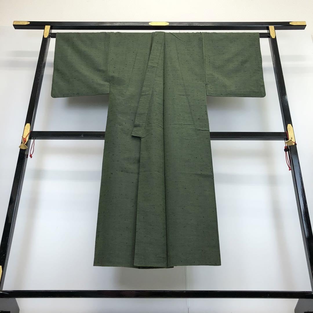 Amazon.co.jp: MK-1020 男着物 アンサンブル 無地 紬 青漆色 