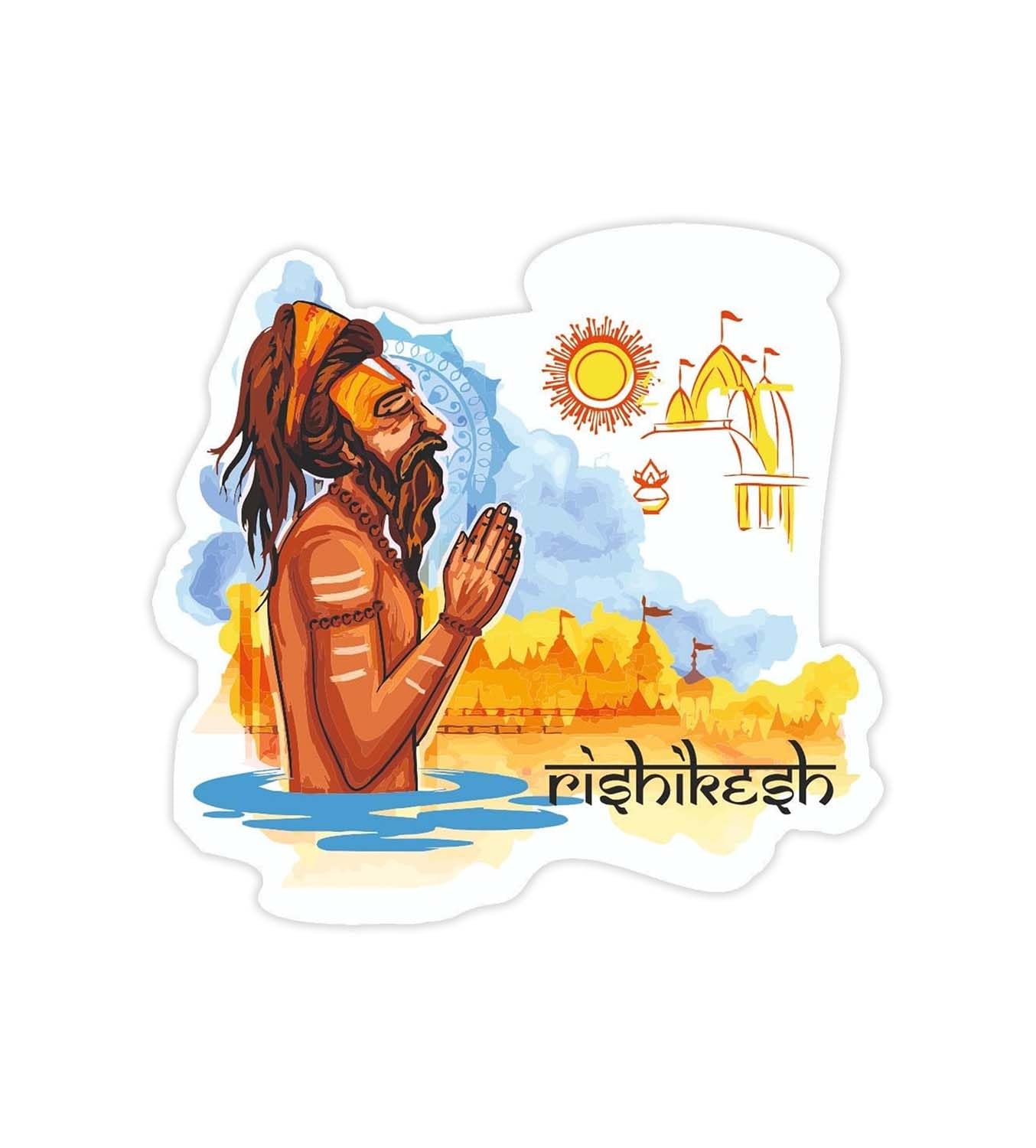 Gift Me Bazar Rishikesh Fridge Magnets Travel Souvenir Refrigerator Gift Fridge Magnet Multicolor