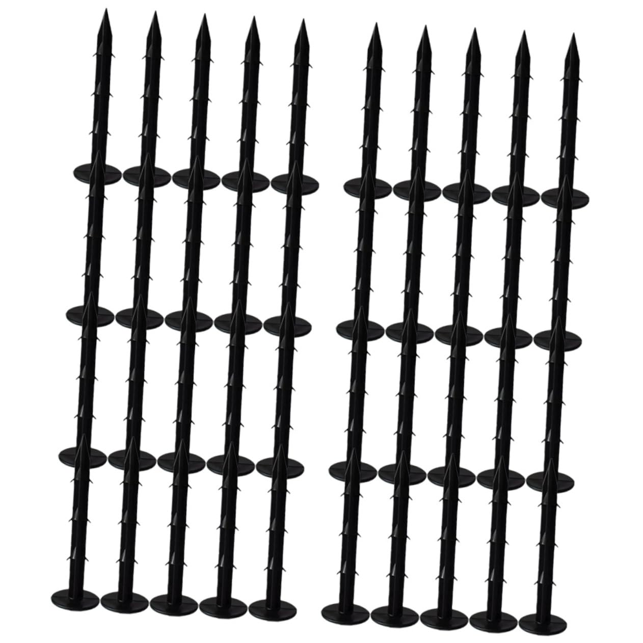 BESPORTBLE 120 Pezzi Picchetti da Giardinaggio in Plastica per Prato Picchetti da per Fissare Teli Antierbacce e Reti Parasole Resistente e Pratico