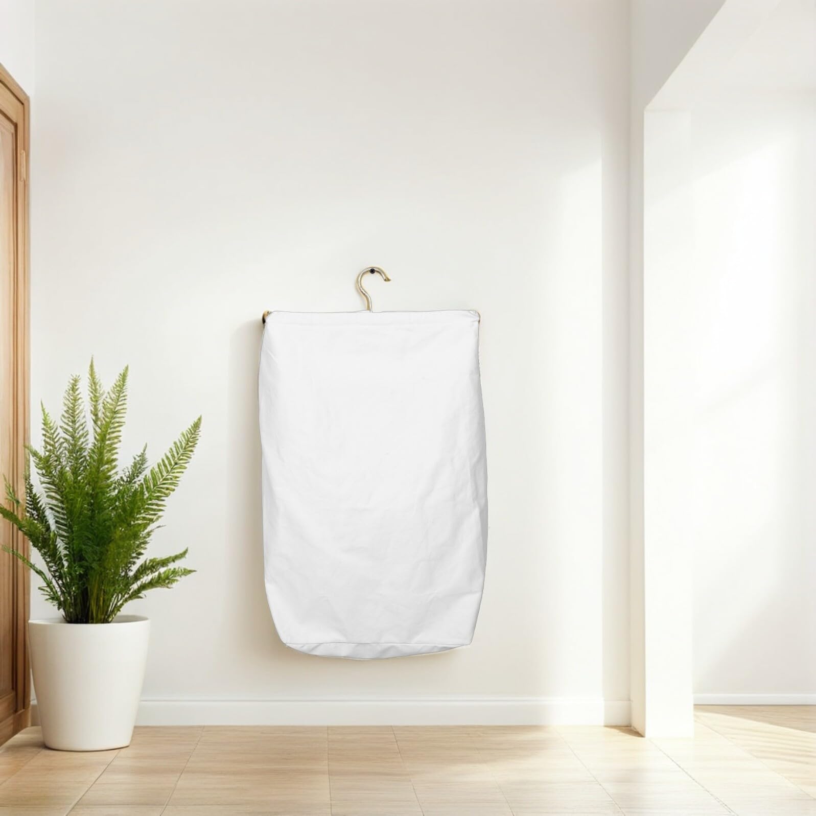 SUPVOX Cesto Portabiancheria in Tela da Appendere con Manico Girevole, Sacco per Biancheria Sporca Rimovibile e Lavabile, Salvaspazio per Porta Camera e Bagno, Robusto e Versatile