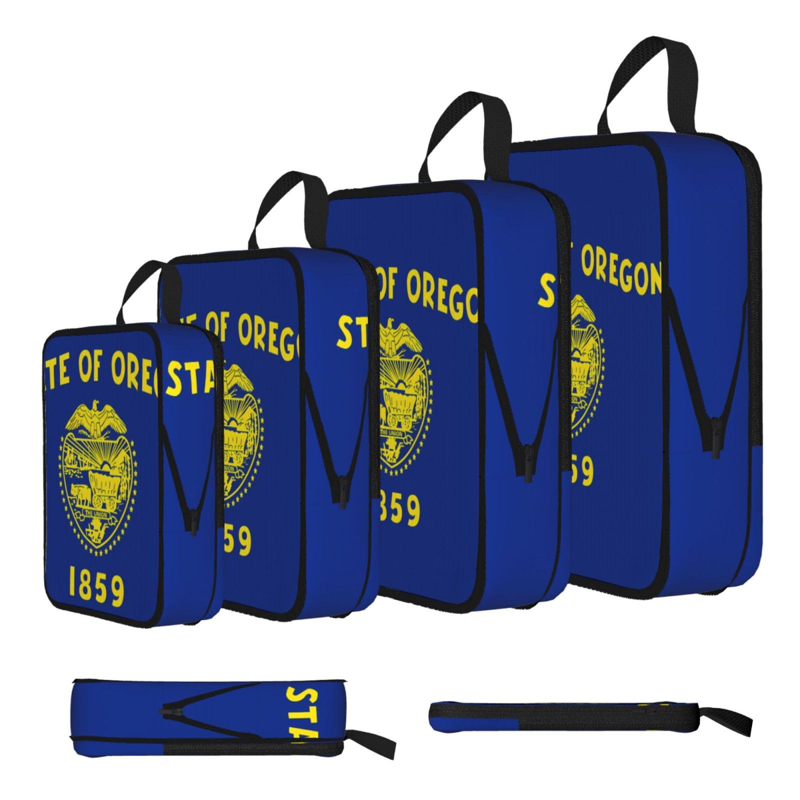 Oregon State Flag Compression Packing Cubes 4 Piece Set
