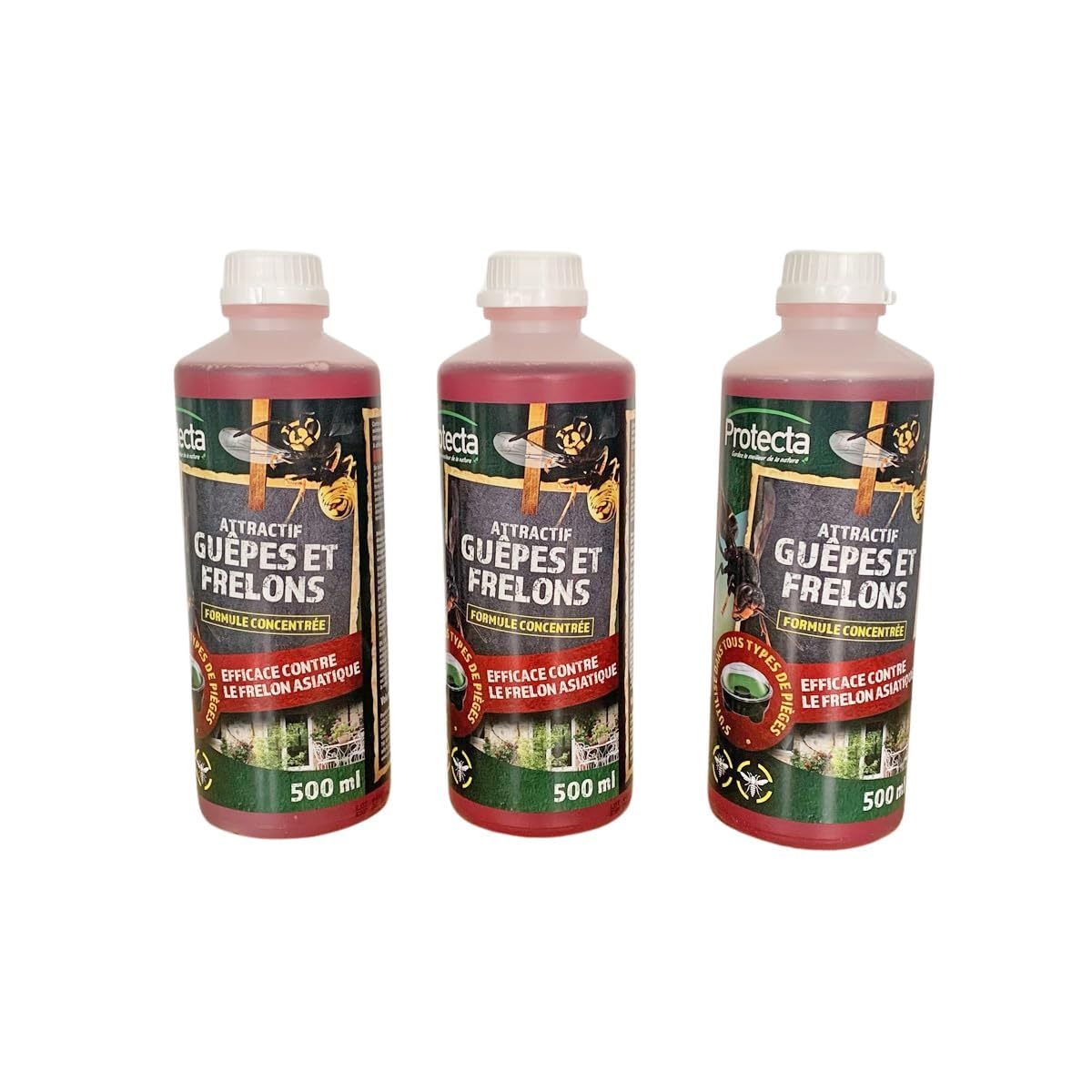 Pack de trois liquides pour pièges à guêpes