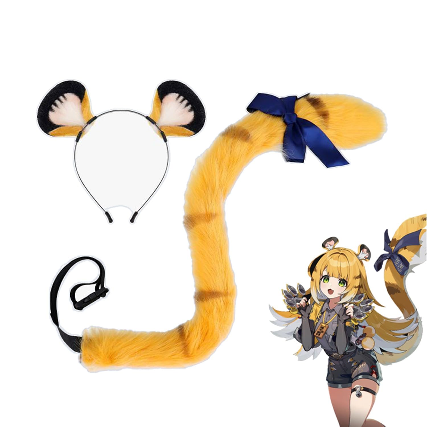 ゼンレスゾーンゼロ　橘福福　コスプレ衣装　フルセット　（尻尾と耳付き） ゼンレスゾーンゼロ 橘福福 コスプレ衣装 フルセット （尻尾と耳付き