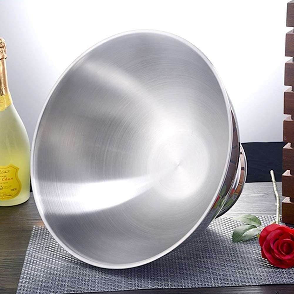 Cubo de hielo de acero inoxidable, enfriador de champán de metal, gran capacidad de 13,5 L para decoración del hogar