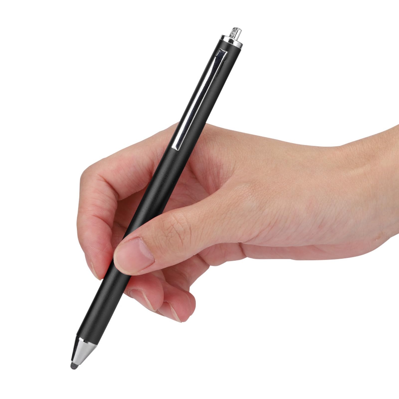 KIMISS Lápiz Capacitivo con Cabeza de Tela Premium para Teléfonos Inteligentes y Tabletas Tab, 2018, y - Lápiz Táctil Digital Duradero en Plateado (Black)