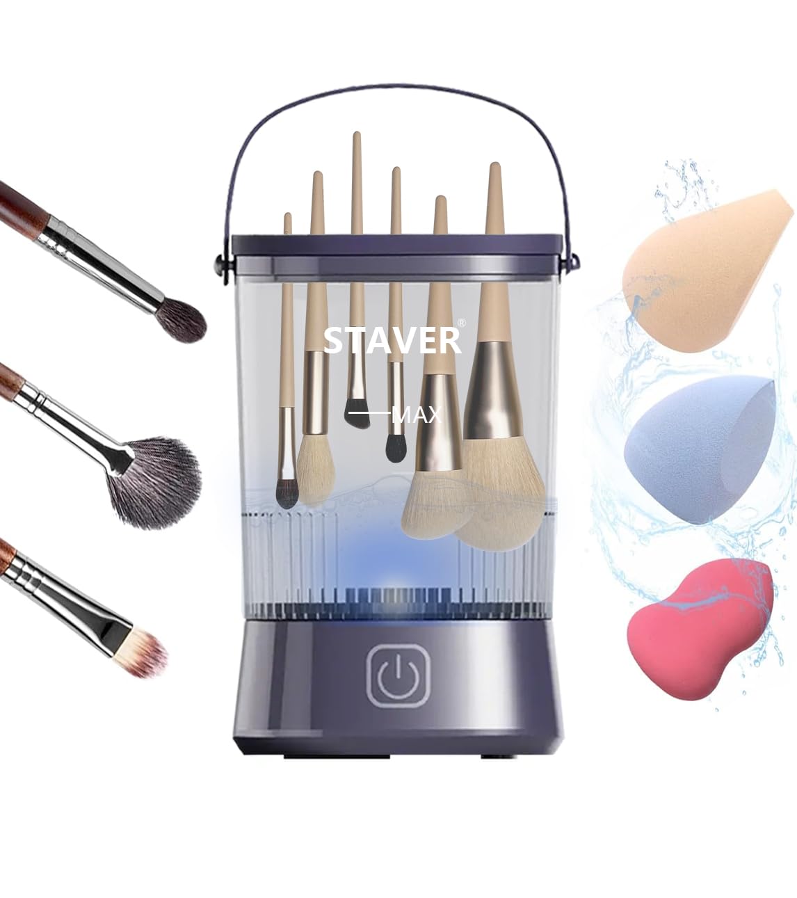 Electric Makeup Brush Cleaner Compact Portable Travel Home Use 12.3oz Japan