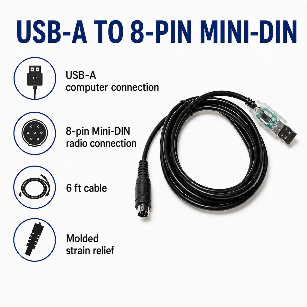 Amazon.com: Wirenest FTDI USB CAT Cable for Yaesu FT-817/818/857