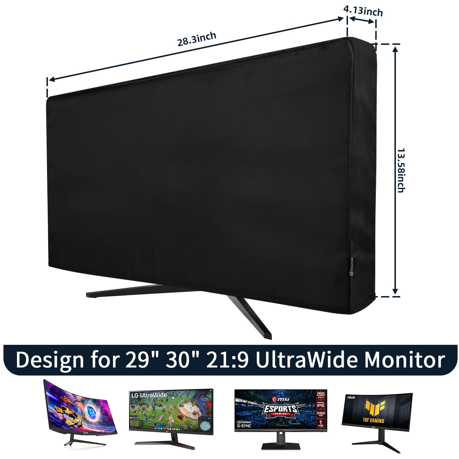 Monitorabdeckung für 76,2 cm (29 Zoll) 21:9 UltraWide PC-Monitor, antistatischer Monitor, Staubschutz, kompatibel mit Sceptre 30 Zoll Curved Gaming Monitor 21:9 2560x1080 Ultra Wide Ultra