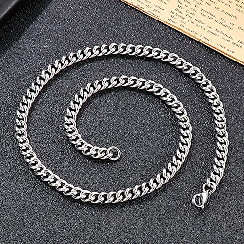 Cadena de acera de 7 mm resistente al agua collar de acero inoxidable que no se oscurece 2