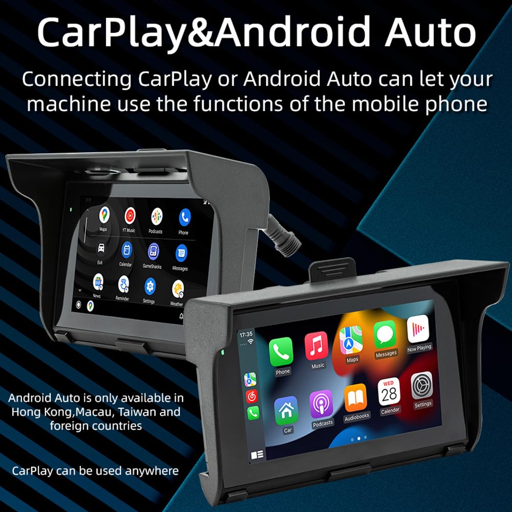 Amazon.co.jp: 5インチオートバイGPSナビゲーターワイヤレスCarplay