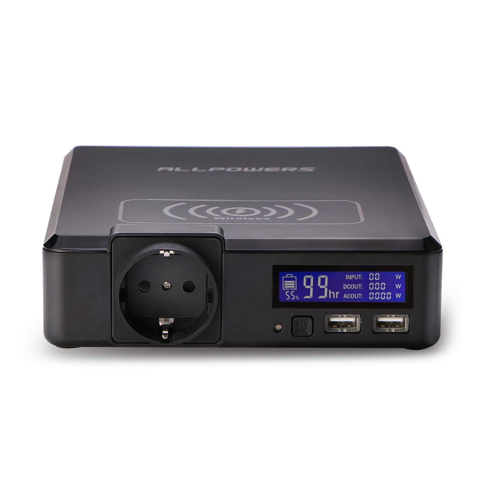 ALLPOWERS S200 Centrale Elettrica Portatile, 154Wh/41600mAh Station Power Bank con 200W Presa AC, 60W USB-C, Uscita Wireless, Generatore solare per Campeggio, Emergenza, Casa, Viaggi