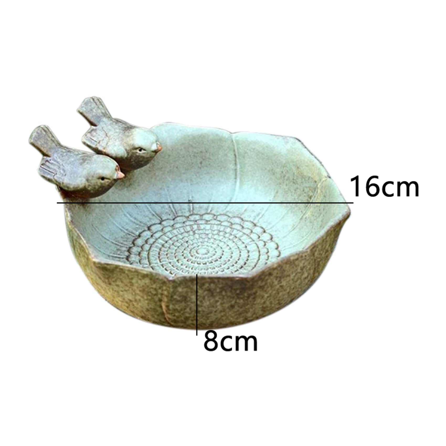 2X Ceramiczne Wanny Porodowe WystróJ Ogrodu Karmnik Porodowy Ceramiczne Akwarium Karmnik dla PtakóW w Stylu Retro