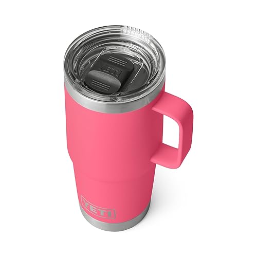 YETI Rambler 20 oz Travel Mug, Stainless Steel, Vacuum Insulated with Stronghold Lid, Tropical Pink - Tropical Pink