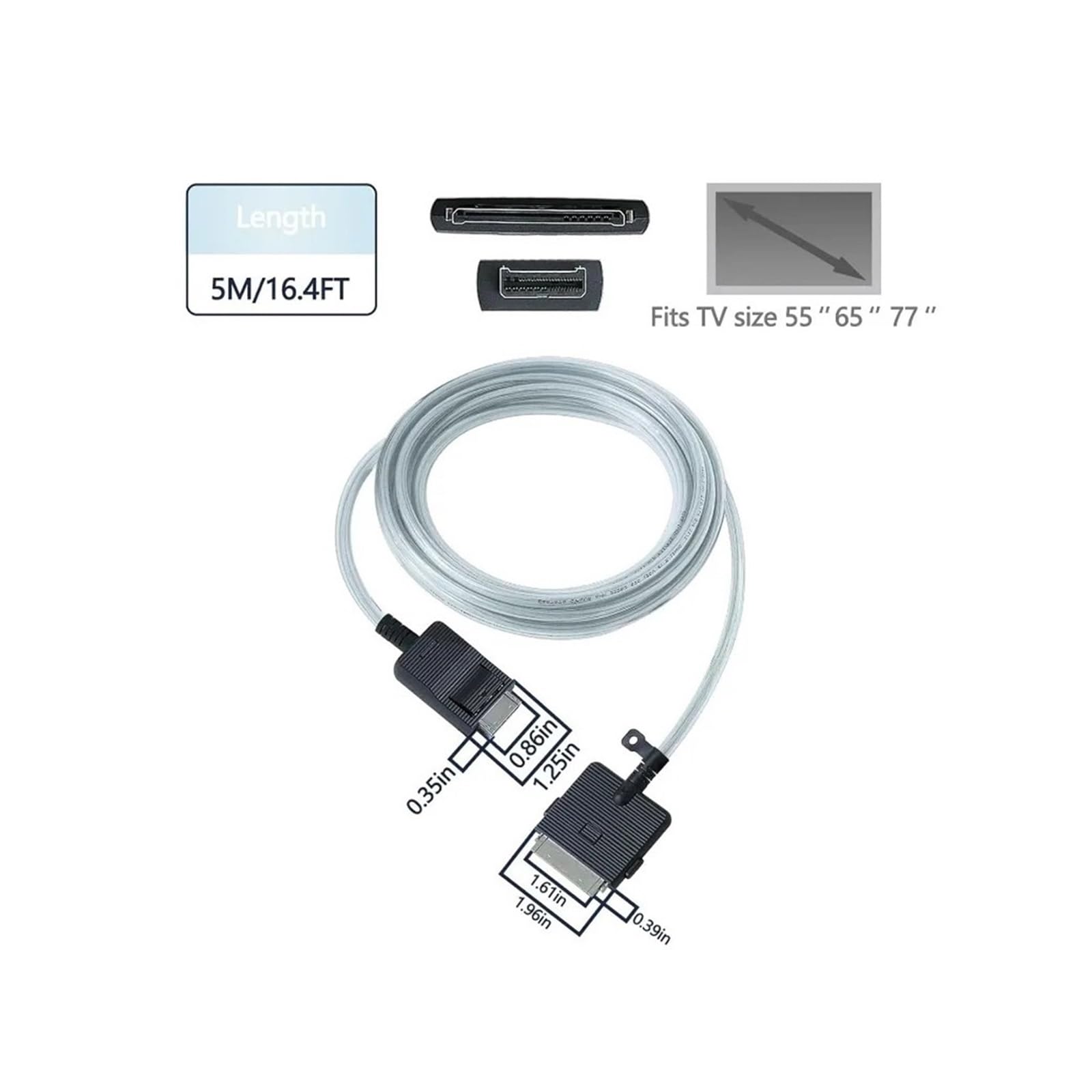 Câble HDMI, Compatible For Samsung, 55 "65" 77 ", S95DAF VG-SOCC05 QN55S95DAFXZA QN65S95DAF QN77S95DAFXZA QE65S95DAT, Cordon HDMI