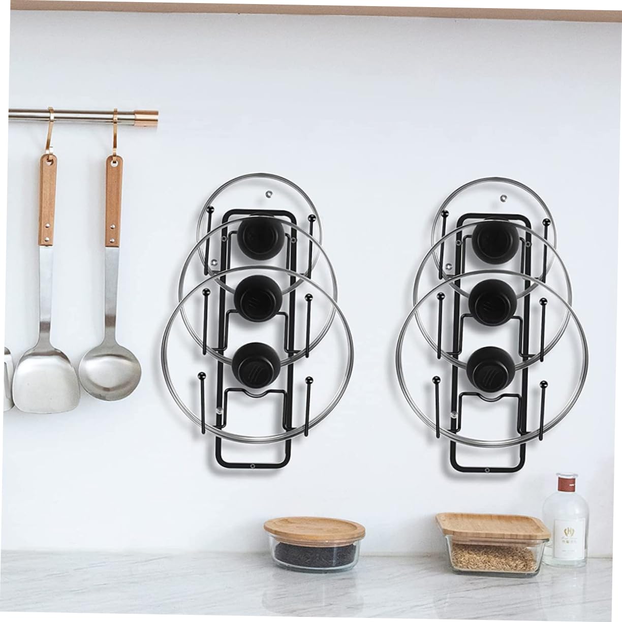 MAGICLULU 2 Piezas Rejilla Para Tapas De Ollas Soporte Delicado Para Tapas De Ollas Organizador Decorativo Para Para Restaurantes Soporte Para Hogar