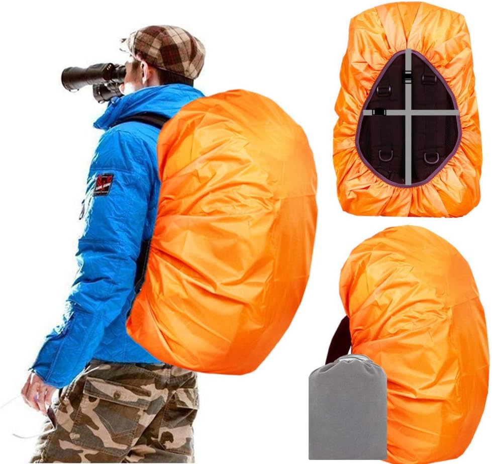 Joy WalkerWaterproof Backpack Rain Cover, 8000mm Waterproof Level, Upgraded Anti-Slip Cross Buckle Straps, Four Strengthened Layers for Hiking Camping Traveling