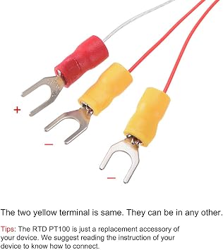 uxcell PT100 RTD Temperature Sensor Probe Three-Wire System Cable